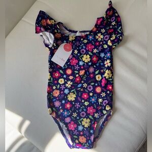 Mila and Rose Pick a Posy Flutter Sleeve Leotard NWT Girls Size 4T